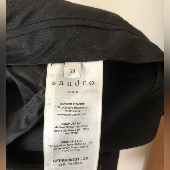 NWOT Sandro High-Waist Black Pants - Picture 7 of 7
